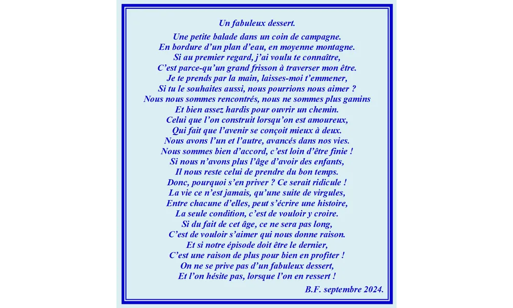 Un fabuleux dessert