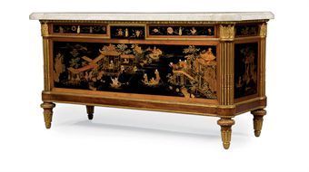 Commode de style Louis XVI dans le goût de Joseph Stöckel, fin du XIXème-première moitié du XXème siècle