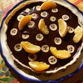 Tarte chocolat banane, orange 