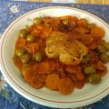 Paupiettes de veau aux carottes avec olives et citron confit