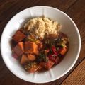 Poëlée de tempeh d'okara et légumes à l'aigre douce