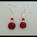 Boucles d'oreilles rouges 