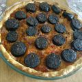 Tarte créole de boudins noirs aux carottes et pommes aux oignons