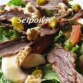 SALADE VERTE AU PASTRAMI .