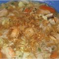 Soupe asiatique crevettes poulet