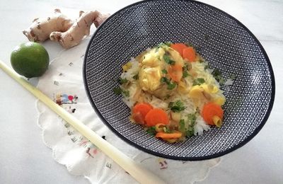 Lotte au curry citron vert