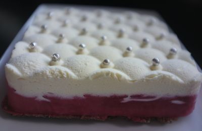 Bavarois framboise-chocolat blanc