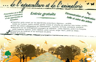 Programme de la fête des plantes, de l'arbre, de l'aquaculture et de l'animalerie