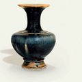 A rare russet-splashed black-glazed vase, Song dynasty (960-1279)   