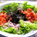 Salade d'hiver aux algues et quinoa germé
