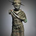 An important portrait statuette of Marcus Aurelius, Roman, about 169 A.D.