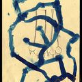 Cassandre - "Drôles de chimères" (encres colorées sur Canson, crayon, découpage-assemblage des fragments) - 31mars2008