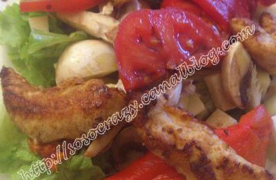 Salade & Aiguillettes de Poulet aux epices " Pharaon Dukkah "