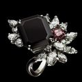 De Beers. Bague "Cocktail black and pink" 