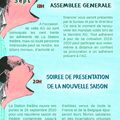 ASSEMBLEE GENERALE ORDINAIRE à 18h suivie de la PRESENTATION DE LA SAISON 20-21 à 20h, Le Samedi 26 septembre 2020 