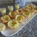 Petits flans à la crème vanillée maison et à la pâte feuilletée