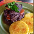 Boeuf aux carottes, polenta aux piments d'Espelette