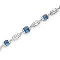 A diamond and aquamarine bracelet, by Verdura, Carvin French
