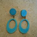 Bi529 : Boucles d'oreille bleues 60's