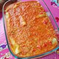 Cannelloni de viande sauce aux legumes