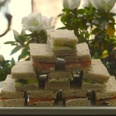 Afternoon tea chez Fortun&Mason - Mini sandwichs saumon & concombres à l'anglaise