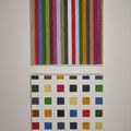 Carrés / Lignes couleurs - Diptyque acrylique 25 x 25 (cm)