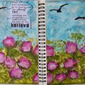 page art journal fleurie