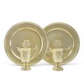 A pair of royal German silver-gilt ewers and sideboard dishes, Mark of conrad hölling, also struck with mark DD crowned, Hannover-Neustadt, circa 1700