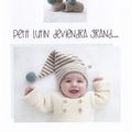 Chaussons et bonnet bébé, Mérinos Alpaga