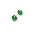 Pair of highly translucent emerald green jadeite ear studs