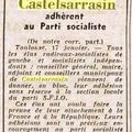Castelsarrasin 1947 : Alary passe à la SFIO