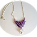 PENDENTIF MAUVE PEYOTE