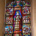 Vitrail à la gloire de Charlemagne de l’abbatiale Saint Florent du Mont-Glonne (SAINT-FLORENT-LE-VIEIL, MAUGES-SUR-LOIRE)