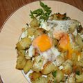 Oeufs cassés sur pommes de terre sarladaises