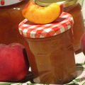Confiture de pêche blanches et jaunes 
