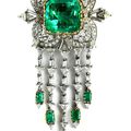 Columbian emerald and diamond brooch by Van Cleef & Arpels