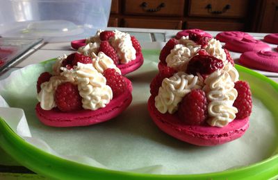 Gâteau macaron/framboise individuel