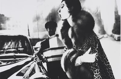 Lillian Bassman, The Spotted Furs, Furred: Barbara Mullen in a Coat by Traina-Norell, New York, Harper's Bazaar, 1954