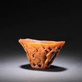Three rhinoceros horn libation cup. 17th-18th century