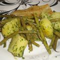 Pomme de terre et haricot vert au pesto