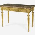 Console en bois sculpté et doré. Époque Louis XVI. 