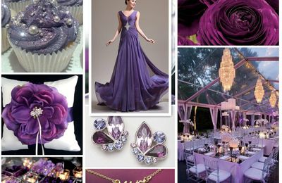 Thème du Mariage : Violet------ Le Mariage Le Plus Romantique! 