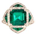 Colombian Emerald Ring. French. circa 1910