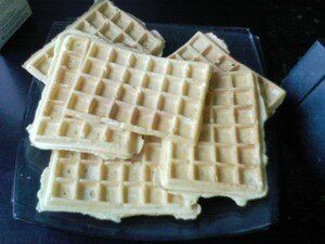 Gaufres "natures" et gaufres choco-noisettes