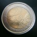 2€ italie 2002 fautée roue de wagon