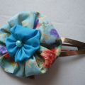 Barrette double turquoise