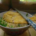 Riz cantonais et poisson frit