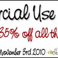 35% off commercial use and photography use