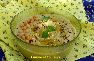 Crème froide de courgettes aux pois chiche