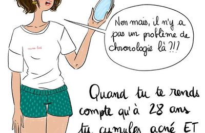 Acné VS cheveux blancs